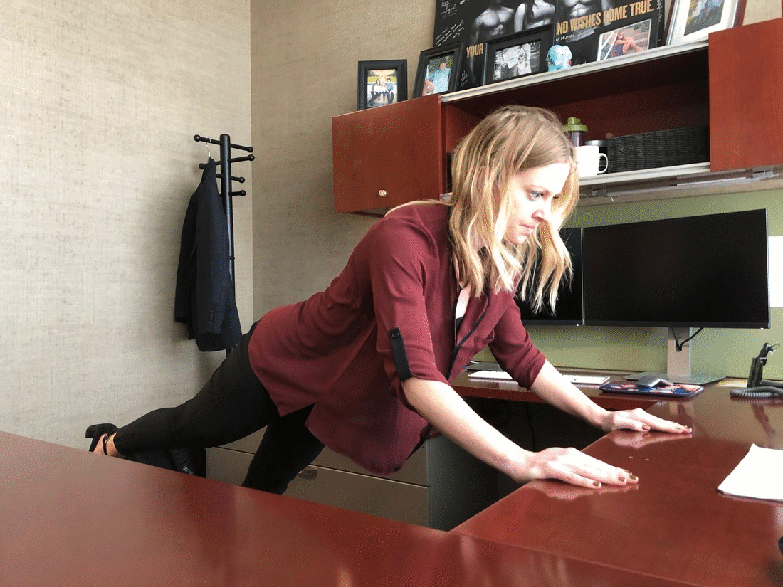 Desk Plank Leg-Ups